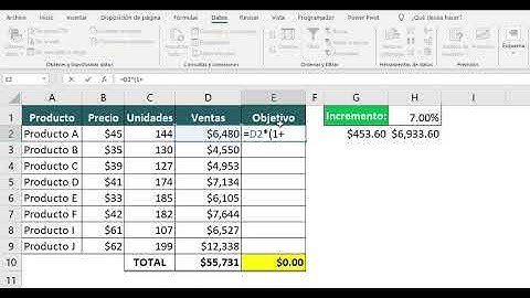 FUNCIÓN BUSCAR OBJETIVO