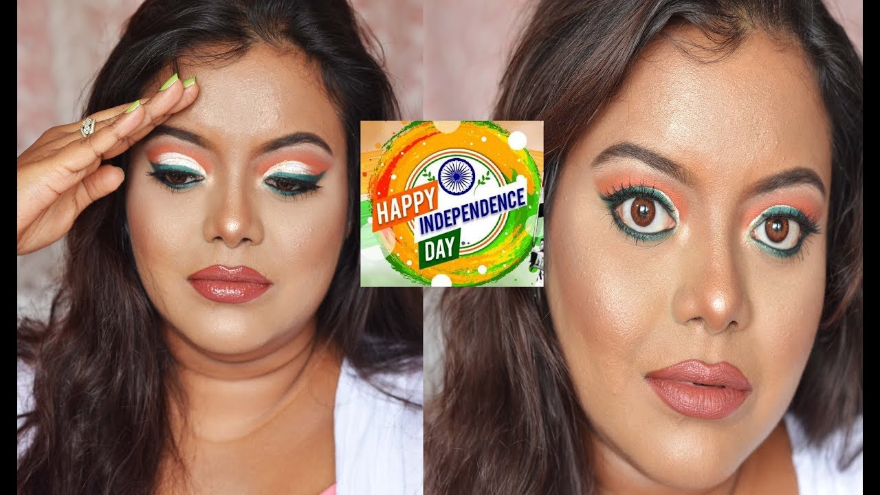 15th August | Indian Flag Inspired Tri-Color MAKEUP TUTORIAL