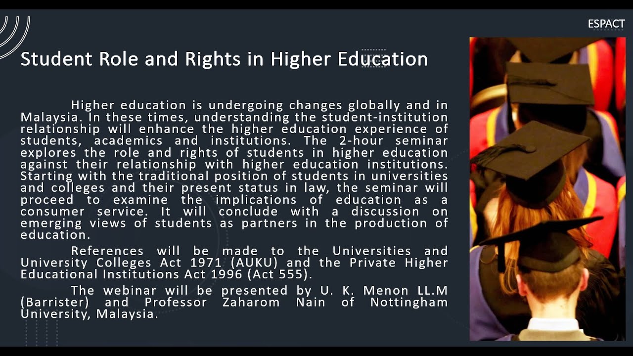 Student Rights In Higher Education Student Role and Rights in Higher Education_Session 2 - YouTube