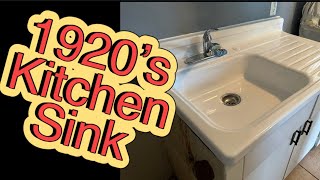 We restored a 1920’s kitchen porcelain sink - Refinish Reglaze bathtub sink
