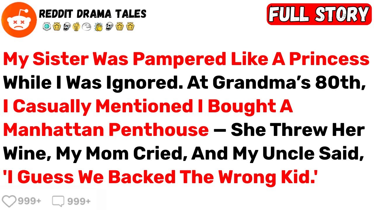 The wine glass hit the floor before I finished saying the word. "Penthouse." My mother's hand froze mid-air, red wine dripping from her fingers. Forty guests stared at me—the son they'd always...