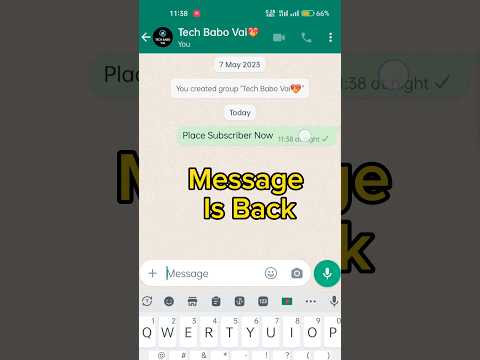 WhatsApp New Update | WhatsApp Deleted Messages Recovery | Undo Delete Message #shorts #whatsapp