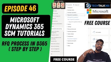 Episode 46 | Request for quotation process in D365 (Step by step)