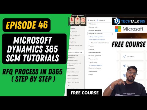 Episode 46 | Request for quotation process in D365 (Step by step)