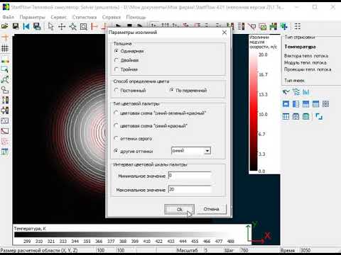 Дополнительные поля двумерной визуализации в тепловом симуляторе StartFlow