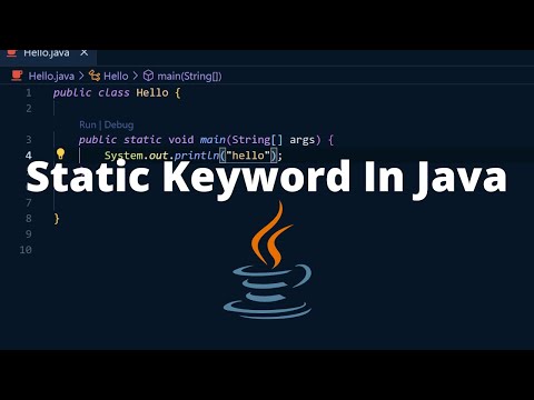Static Keyword In Java | Java Tutorial For Beginners In Visual Studio Code