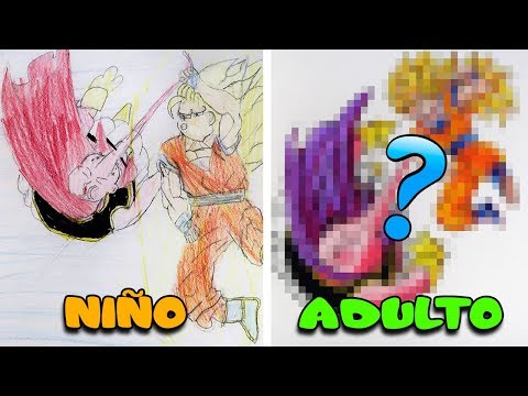 REHACIENDO DIBUJO DE MI INFANCIA | Goku SSJ3 vs Majin Buu | ArteMaster