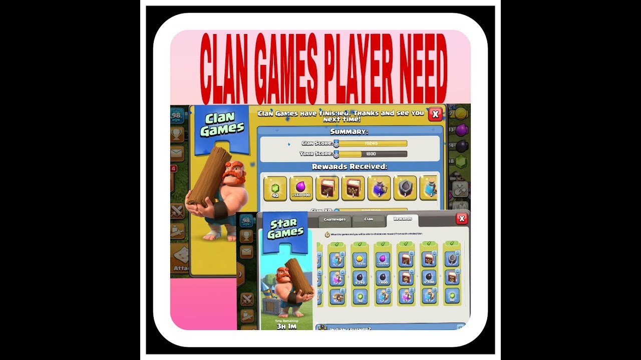 CLAN GAMES COMPLETE IN CLASH OF CLAN YouTube