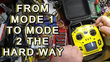 Changing a jumper T8SG Plus Transmitter from mode 1 to mode 2
