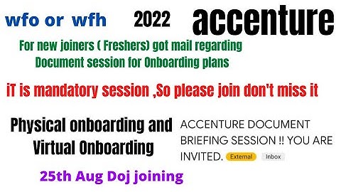 Accenture Onboarding 2022 || Documents session Mandatory so join it || Don