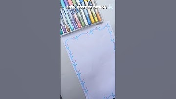 Easy border designs 💙#shorts #viralshorts #borderdesign #projectfile #youtubeshorts