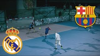 Fifa Street Gameplay Xbox 360 - Barcelona vs Real Madrid, Un partido muy rudo, Casi a los Golpes