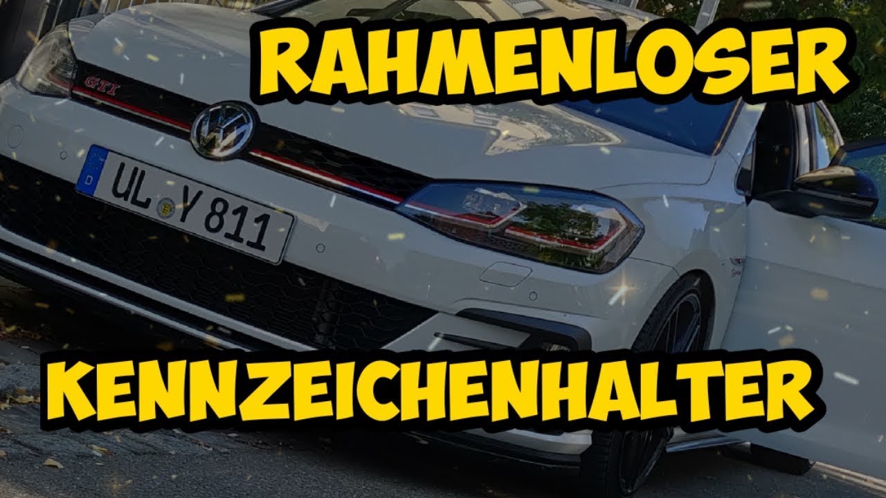 Original VW Kennzeichenhalter GTI Halterahmen Nummernschild