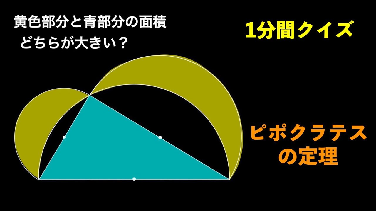 Which area is larger, yellow or blue? [Hippocrates' Theorem] [1