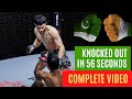 Pakistani ufc fighter knocked indian in 56 seconds  ahmed mujtaba knocked rahul raju 