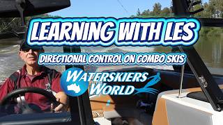 Directional Control on Combo Water Skis Learning with Les Beginner Water Ski Tutorial
