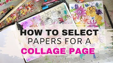 Collage Art Journaling Page (Botanical inspired collage page)