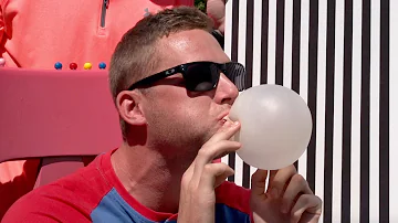 Bubble Gum Blowing Battle | Dude Perfect