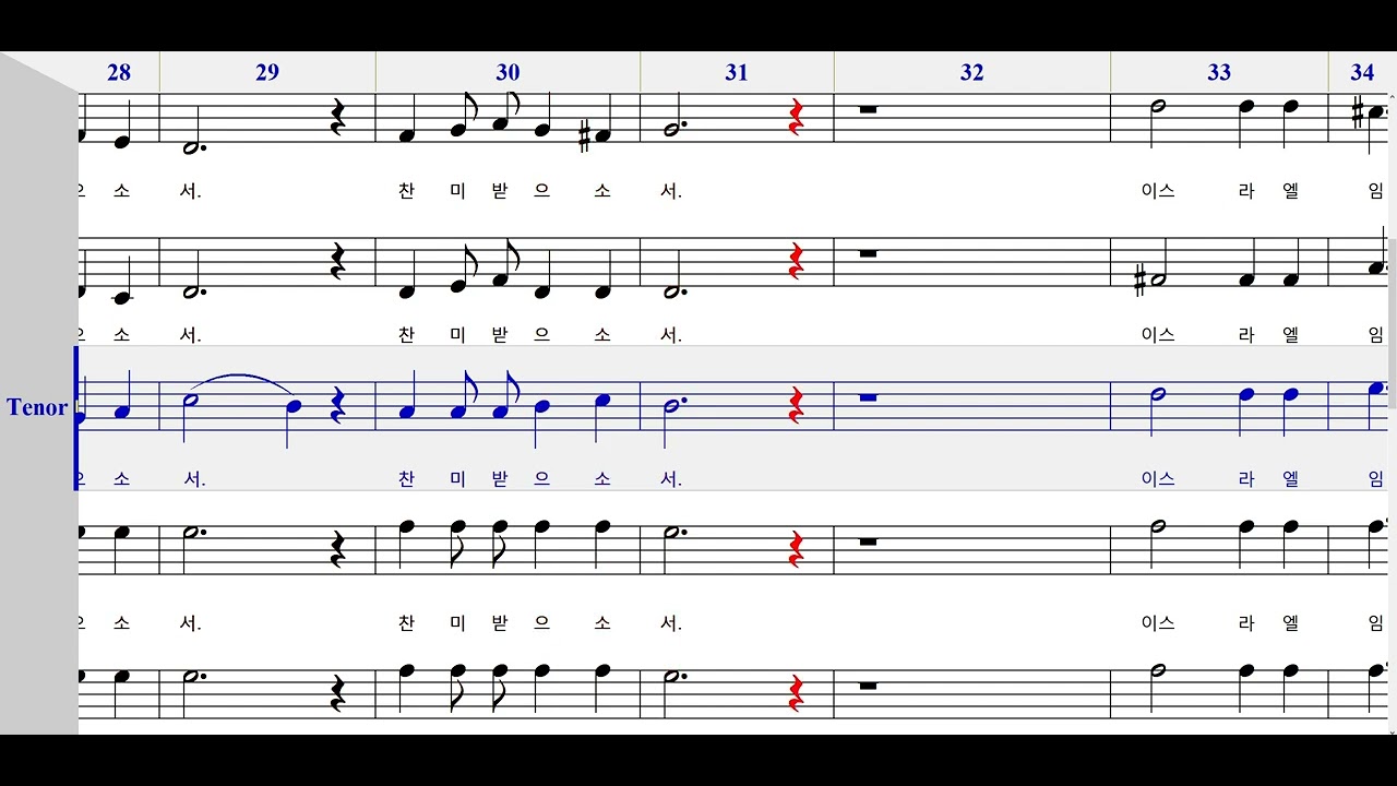 호산나! 다윗의 자손 테너