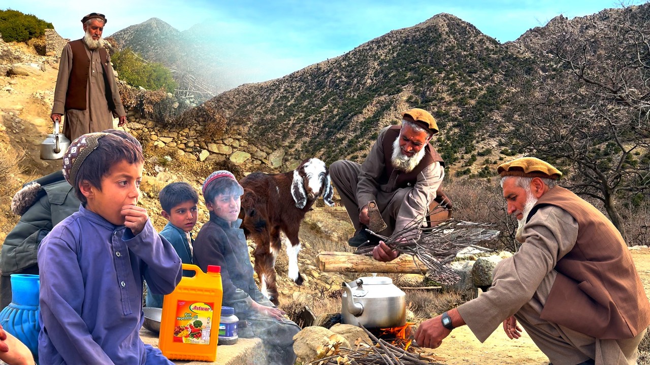 زندگی ساده افغانستان - آشپزی در طبیعت Village life in Afghanistan