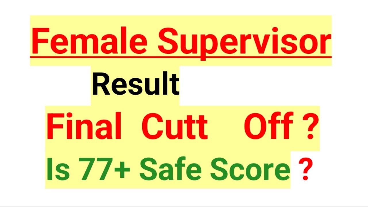 Jkssb Female Supervisor Cutt off ?/ Result/ Is 77 Score safe ? All ...