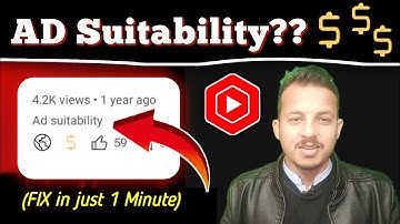💲 AD Suitability (limited ads) Problem How To FIX Very Easy|| Umar Chughtai #youtubemonetization