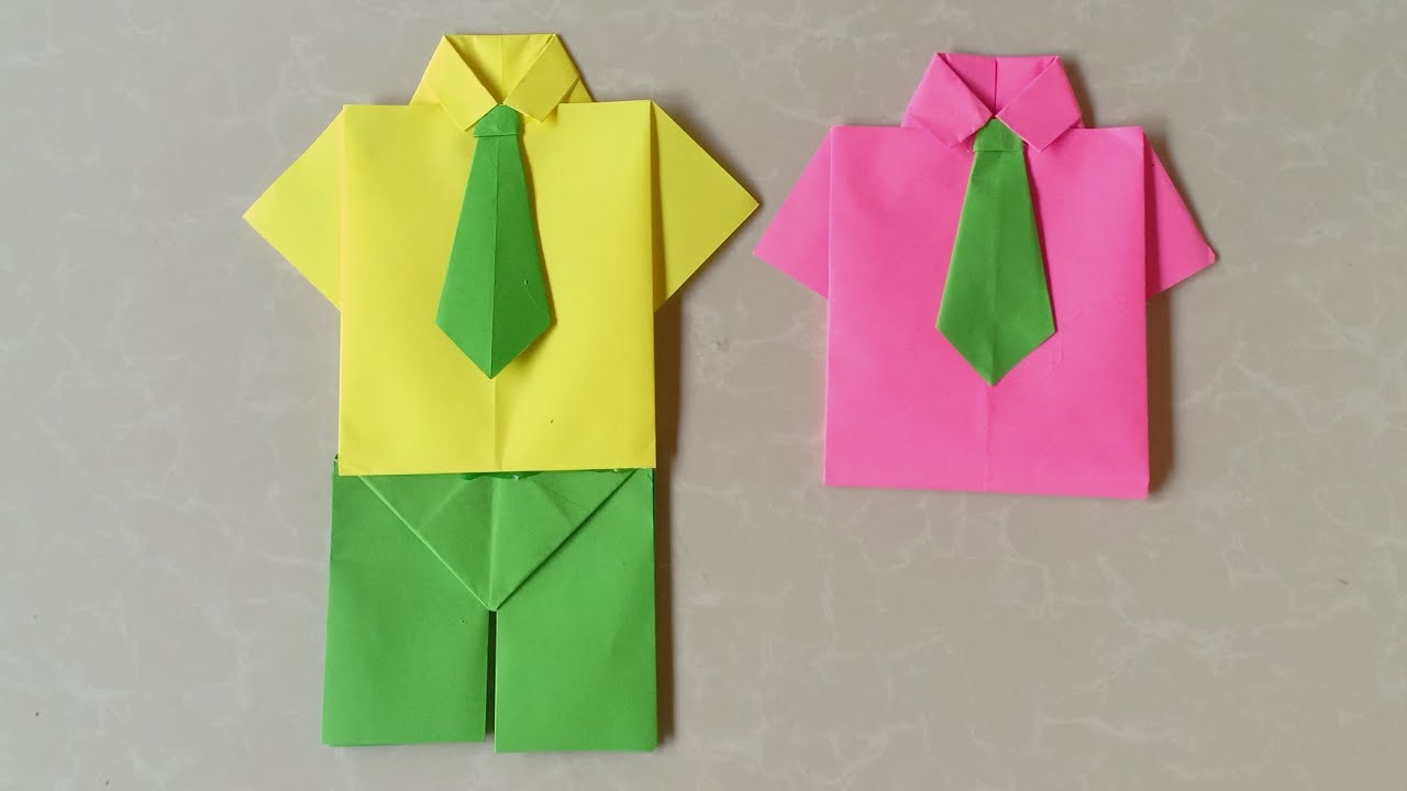 origami How to make Shirt and pants paper easy 2020 - YouTube