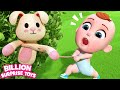 It's rescue time! Baby got the toy stuck up on a tree! BillionSurpriseToys English Cartoon