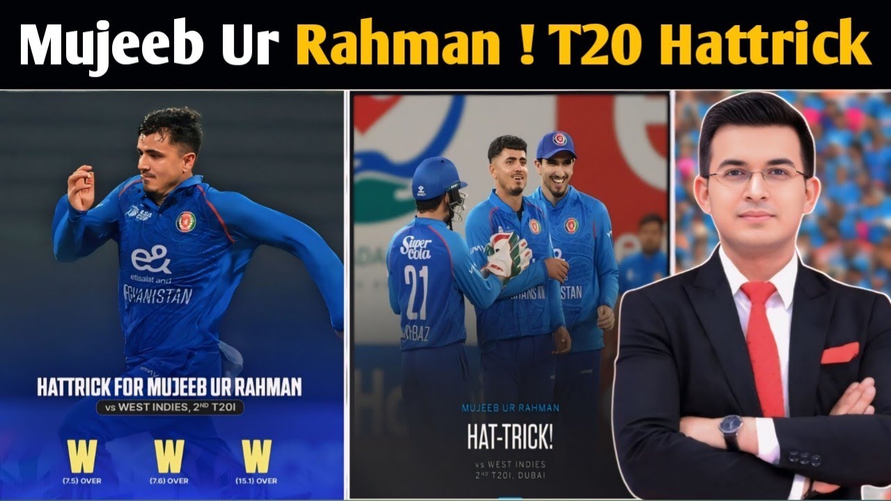 Mujeeb Ur Rahman HAT-TRICK  Afghanistan Star Shocks West Indies | Historic T20 Moment