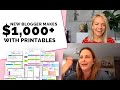 New blogger makes $1,000 by selling printables