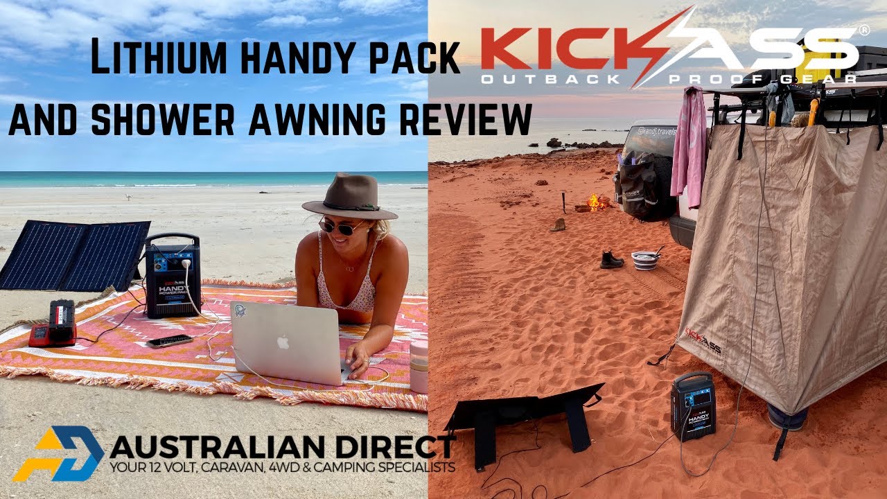 KickAss Portable Lithium Battery Review BONUS Shower Awning Review