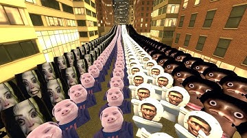 Trying To Escape The John pork Michael Jackson Aughhh Skibidi Toilet Horde Nextbot in gmod
