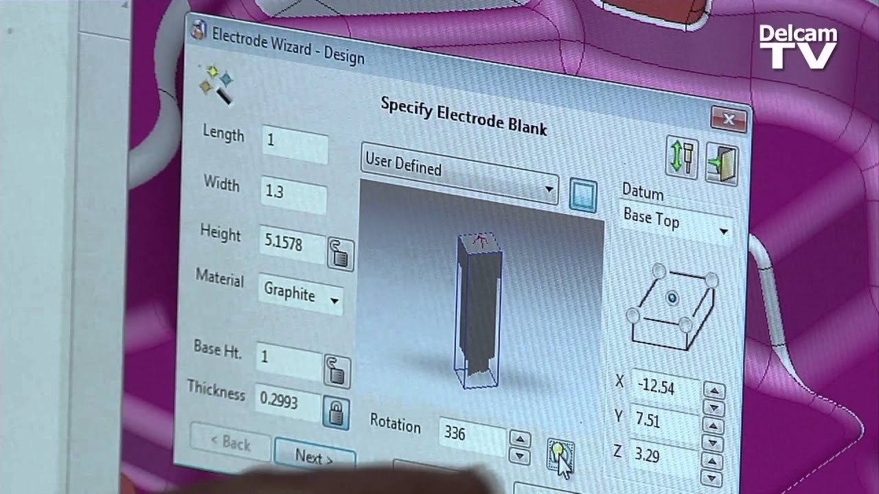 Delcam Interface Delcam Electrode for EDM - YouTube