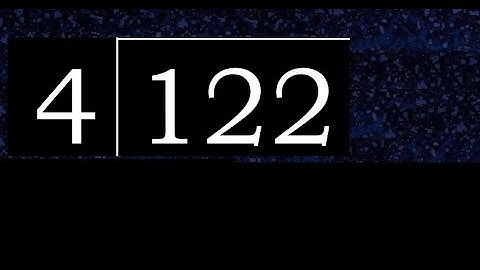 Divide 122 by 4 , decimal result  . Division with 1 Digit Divisors . How to do