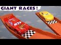 Cars McQueen Giant Race with Cruz and the Hot Wheels Superhero Cars TT4U