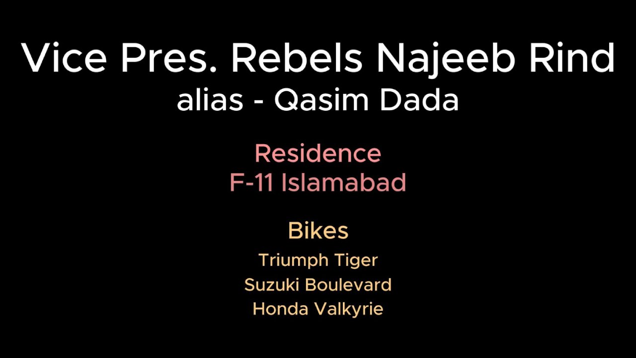 Rebels Motorcycle Club Pakistan Vice President - Qasim Rind - YouTube