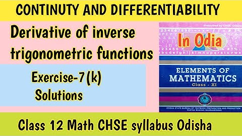 CONTINUITY & DIFFERENTIABILITY. Ex-7k Q no-6 Complete Solution #majhibira CHSE Odisha.Majhi Tutorial