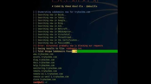 How to Create a Bash Script to Find Subdomains in any Website using Sublist3r Tool | Cyber Security