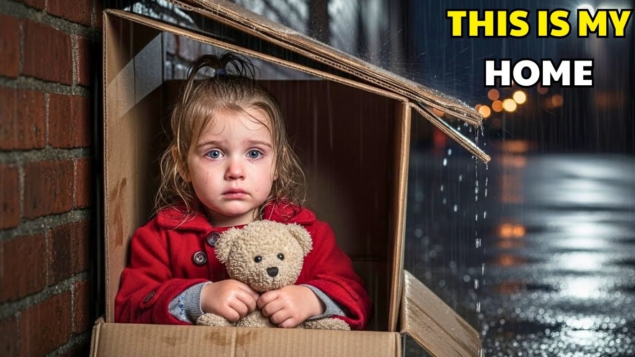 Poor little girl led a billionaire to her home to take shelter from the rain -he broke down in tears