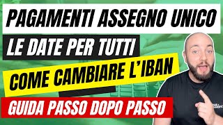 PAGAMENTI ASSEGNO UNICO APRILE: come cambiare IBAN domanda