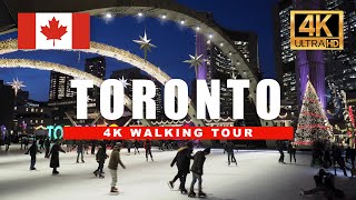 🇨🇦 Walking Toronto's Winter Streets 🎄 Christmas Downtown Yonge Dundas [4K HDR / 60fps]