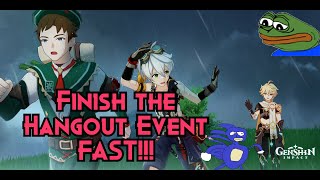 Hangout Events Speedrun Guide & Tips - 1.4 Genshin Impact