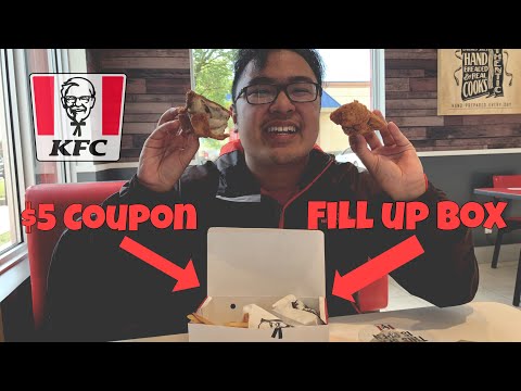 $5 KFC COUPON FILL UP BOX FOOD REVIEW 🍗