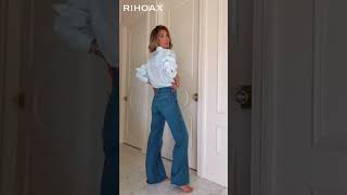 Soft, flattering, effortless. #jeans #womensfashion #timelessfashion   #comfortandstyle  #rihoax