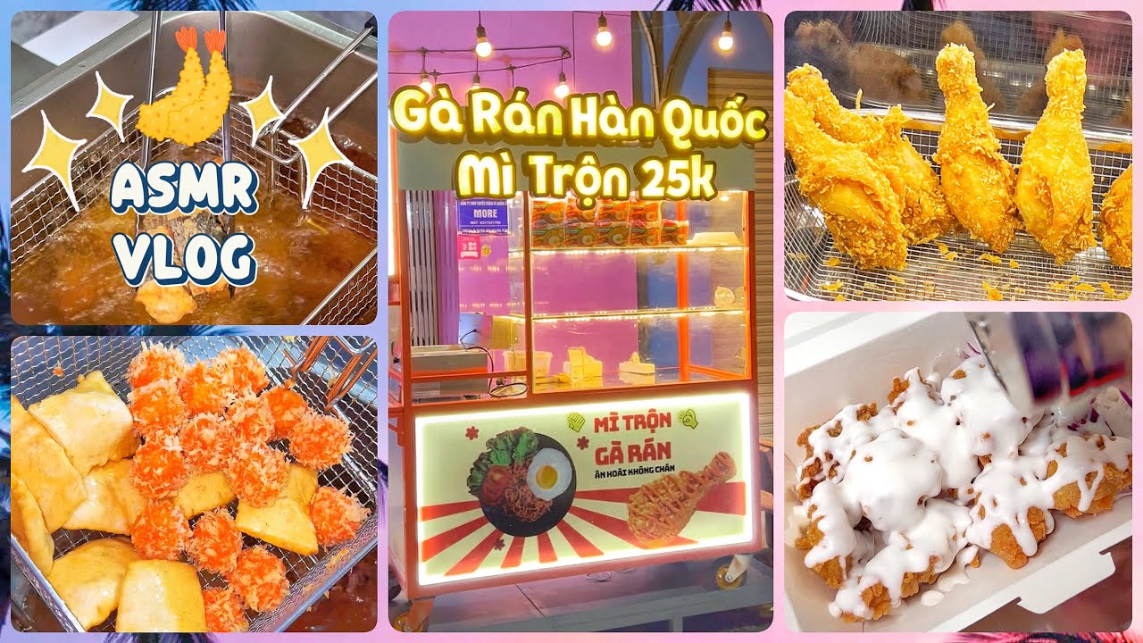 ASMR Cú Mây trà sữa, gà rán Hàn Quốc #9 - Mì trộn, gà rán Hàn Quốc phủ ...