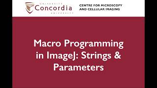 Macro Programming in ImageJ/FIJI: Strings and Parameter Manipulation