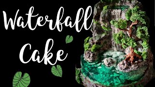 Realistic Waterfall Cake | Island Cake  Waterfall theme | Waterfall Gelatine Cake | Торт Остров