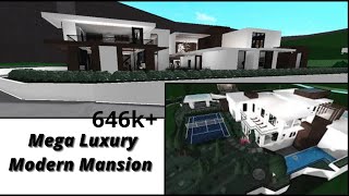 646k+ Mega Luxury Modern Mansion | part 1 | bloxburg | roblox |