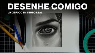 Desenho Realista de Olho Realista Passo a Passo (Flow Lo-Fi) - Mais de 2h de conteúdo!