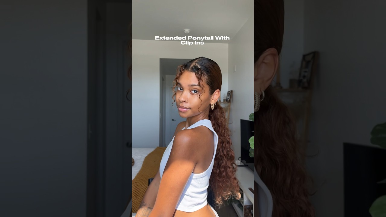 Extended Ponytail with Clip Ins ❤️&zwj;🔥 #hairstyles #hairstyletutorial #ponytail #hairextensions